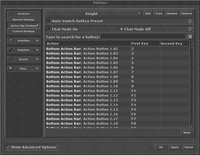 Action Bar Hotkeys