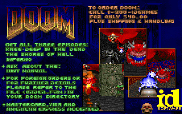 DOOM read this menu original