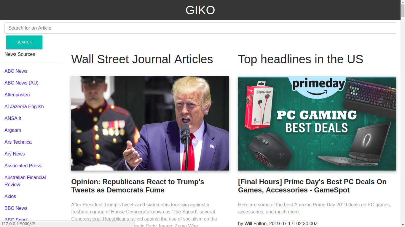 Image showing GIKO Homepage