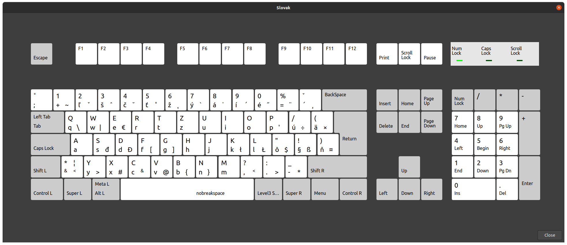 Slovak layout