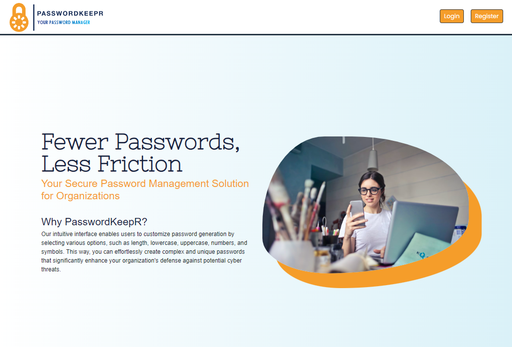 Password Keeper Landing Page