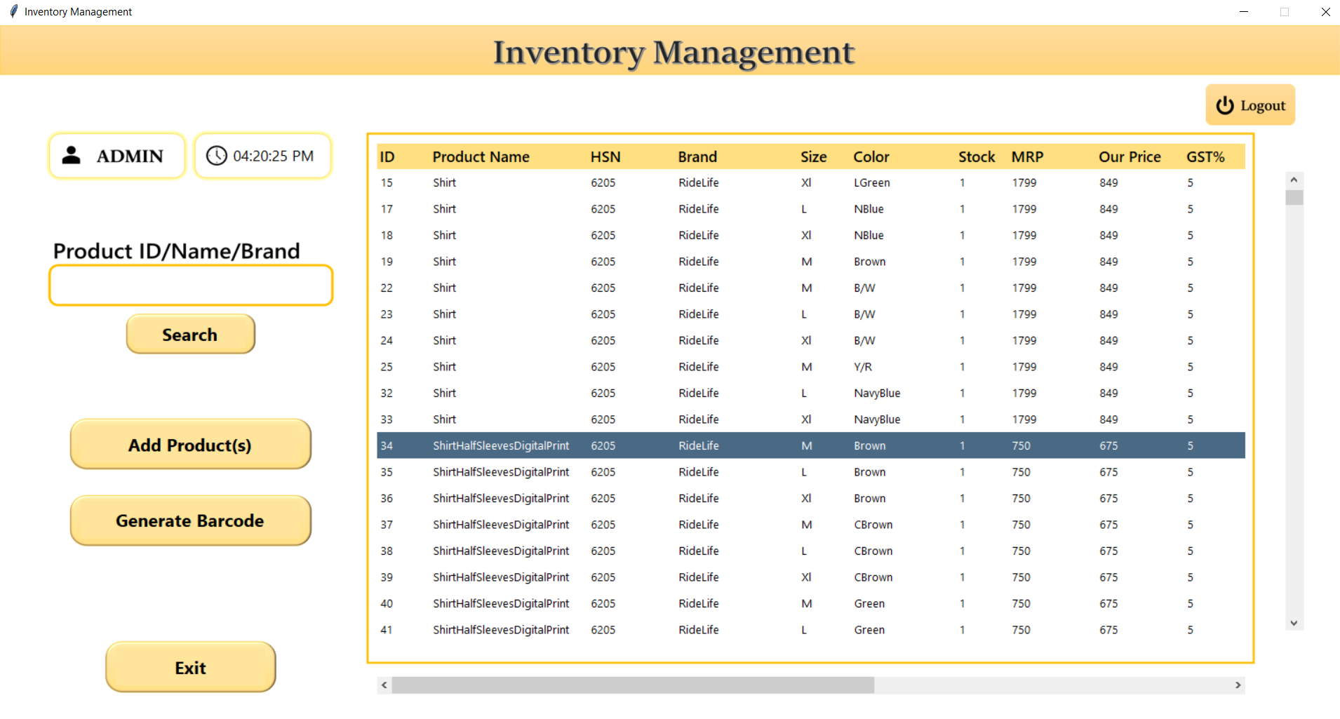 Inventory Management