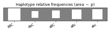 Original relative haplotype frequencies