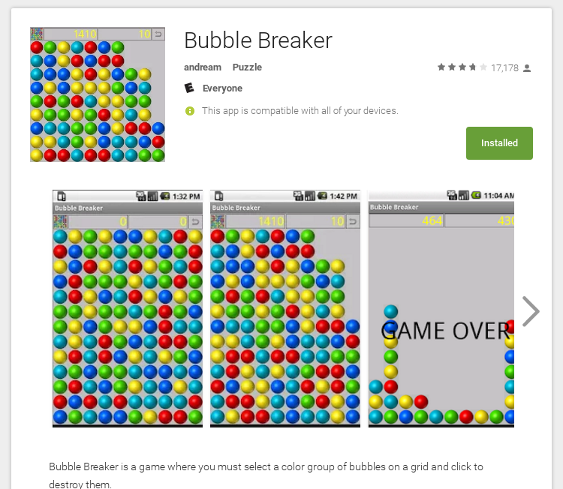 BubbleBreaker Android App