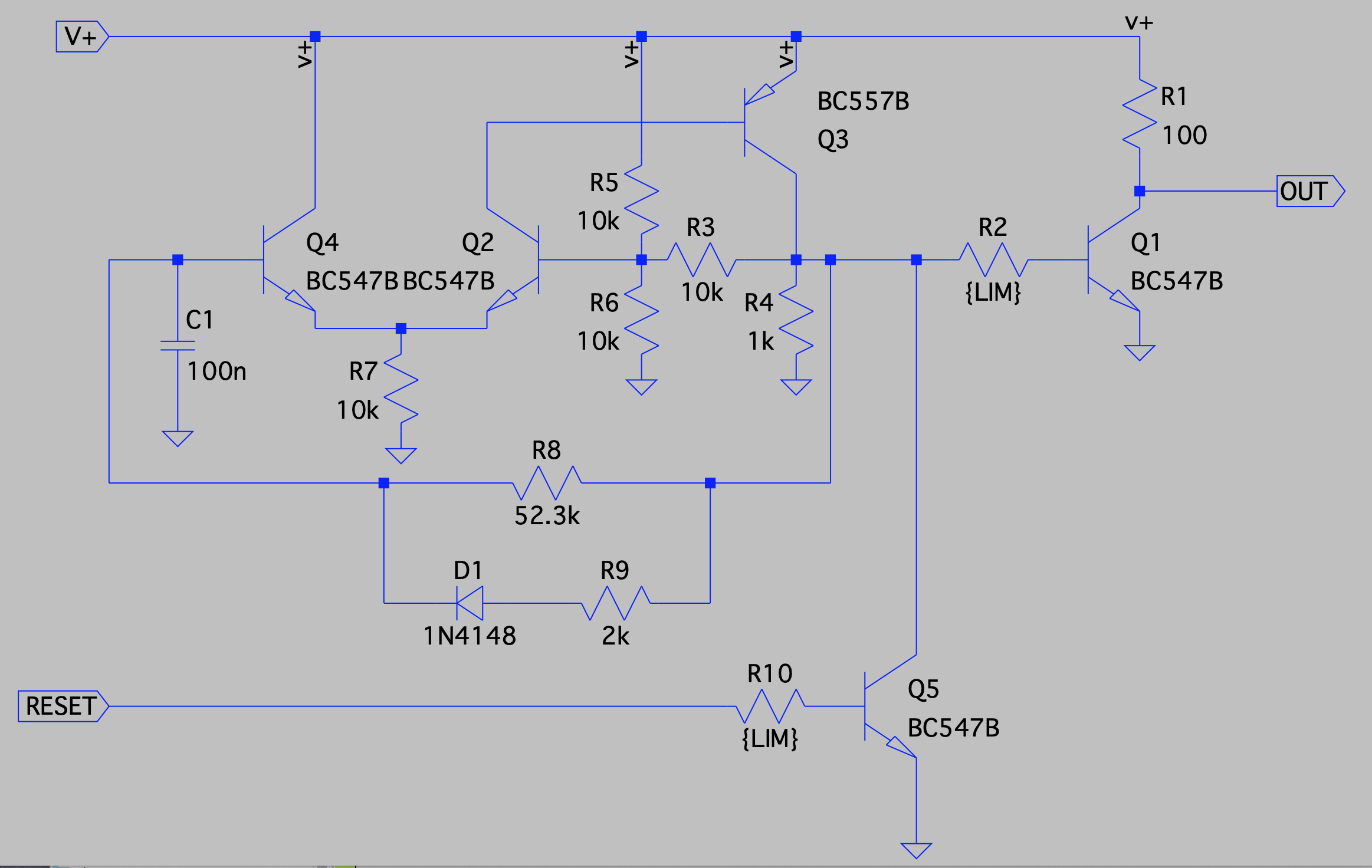 Schematics of the Clock generator