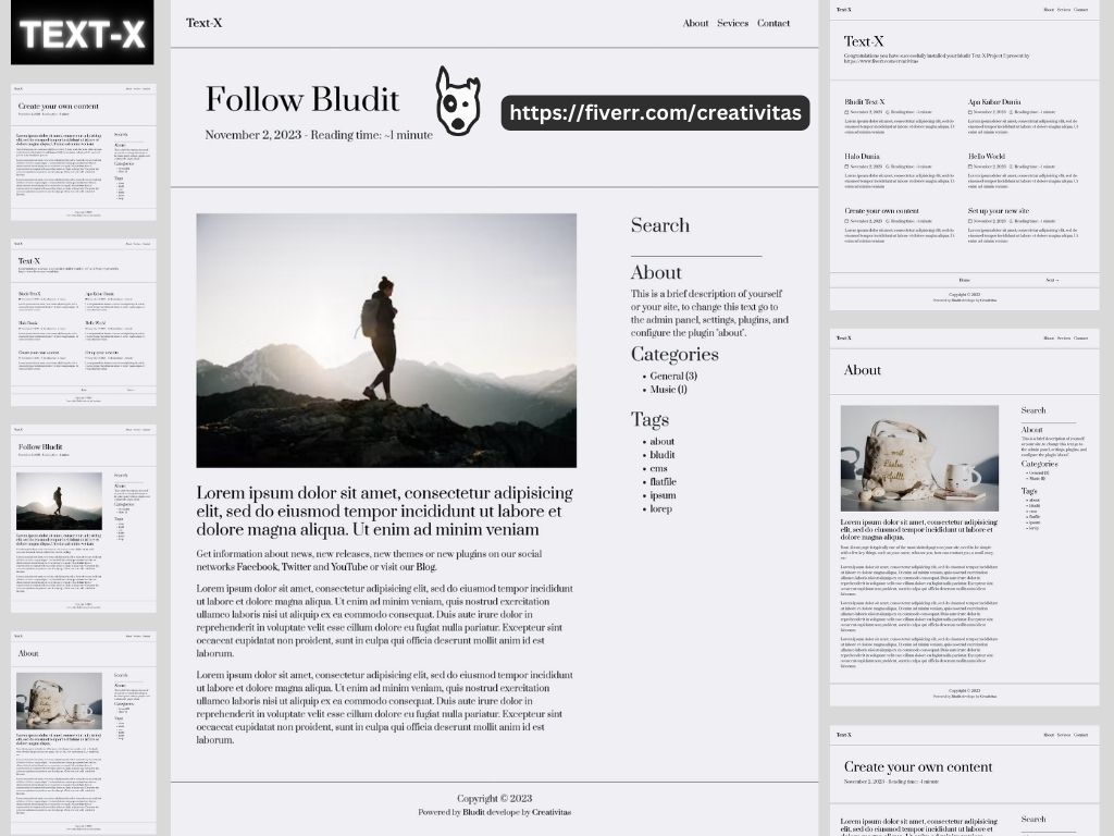 bludit themes template