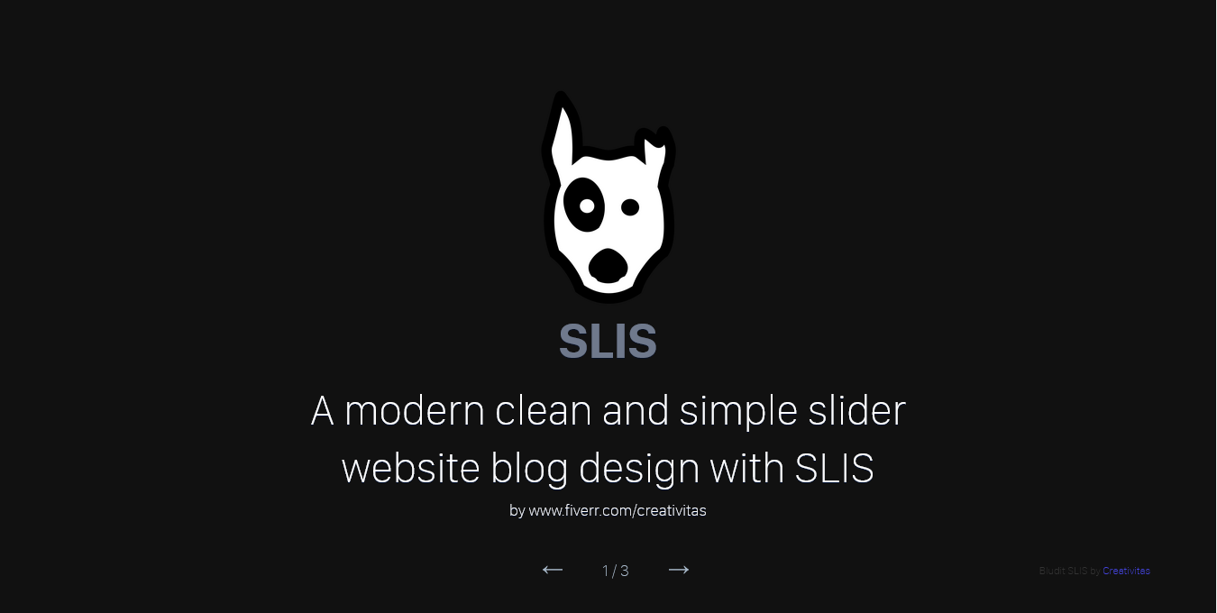 slis bludit website blog themes template