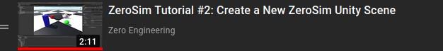 Tutorial #2: Create a New ZeroSim Unity Scene