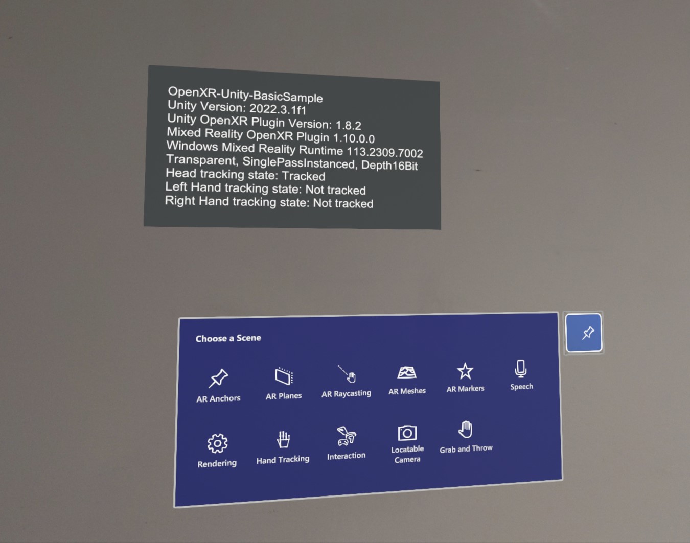OpenXR-Unity-MixedReality-Samples-MainMenu