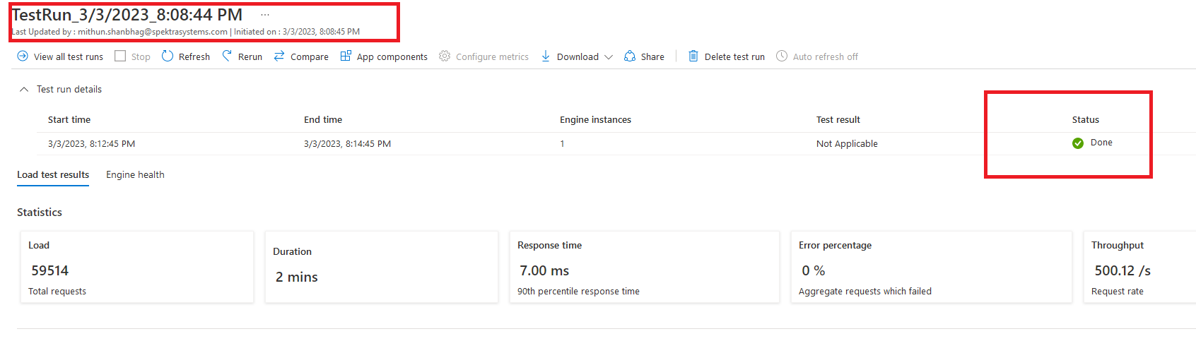 Load Test Private Endpoint