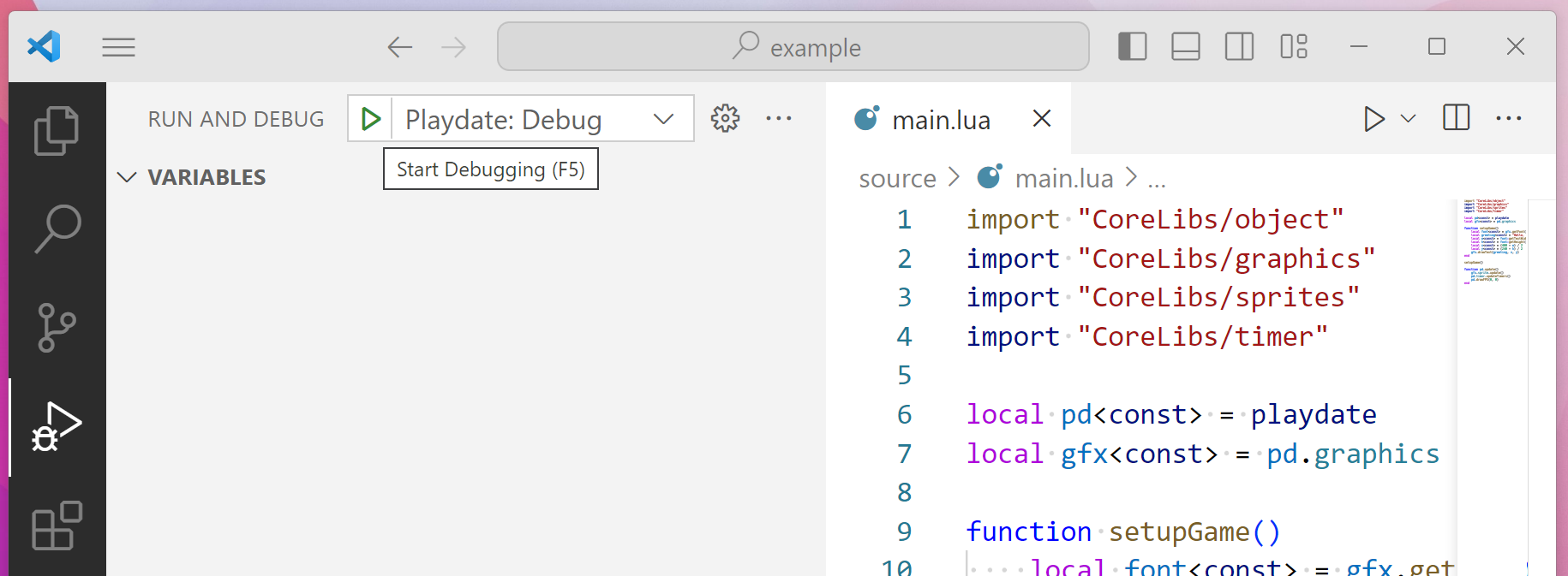 Start Debugging