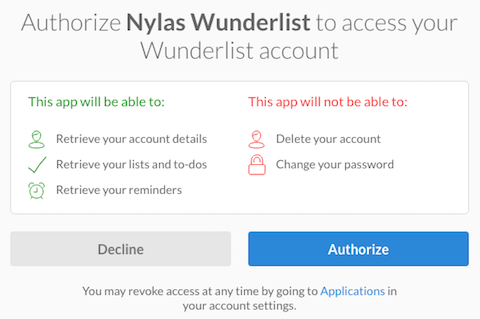 Authorize app