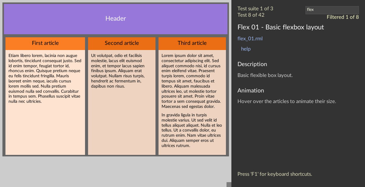 Visual testing framework