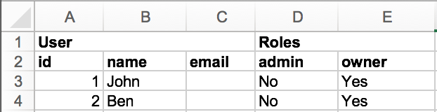 Excel screenshot