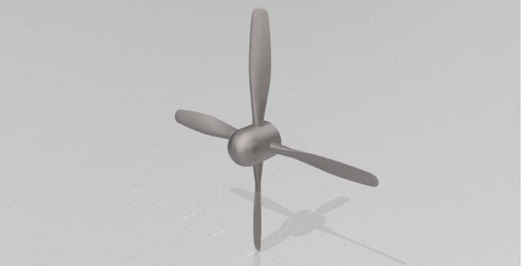 A propeller isometric view