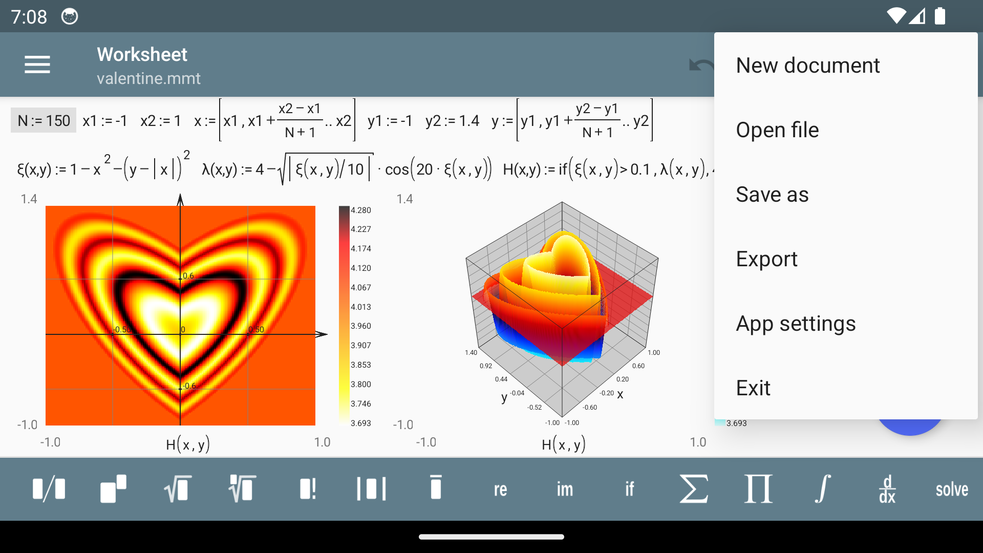 Example of a 3D plot