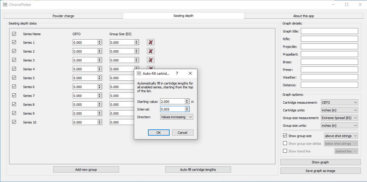 Auto-fill cartridge lengths