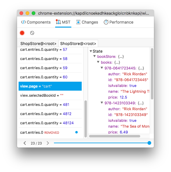 MobX DevTools MST