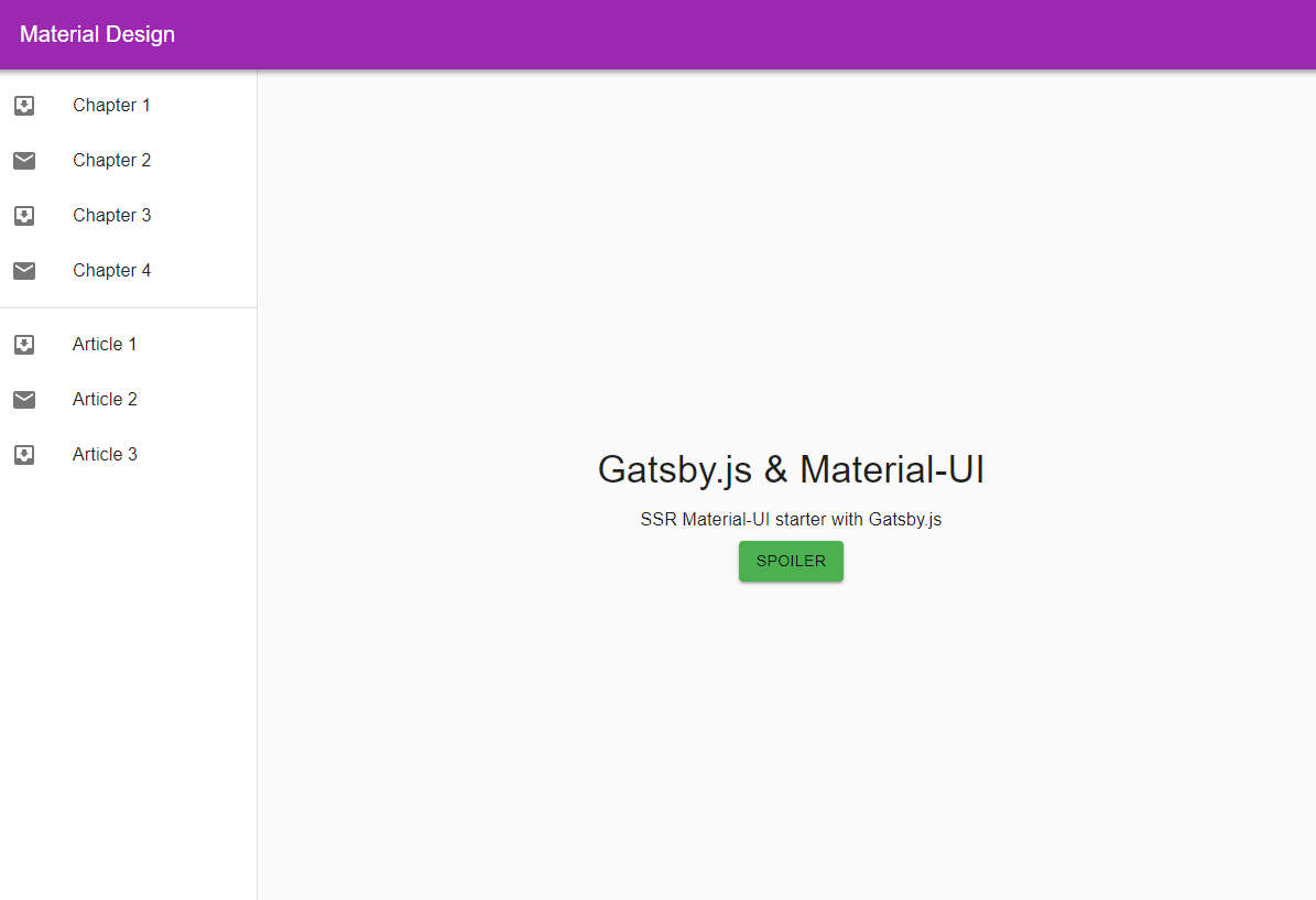 Gatsby Material UI Starter