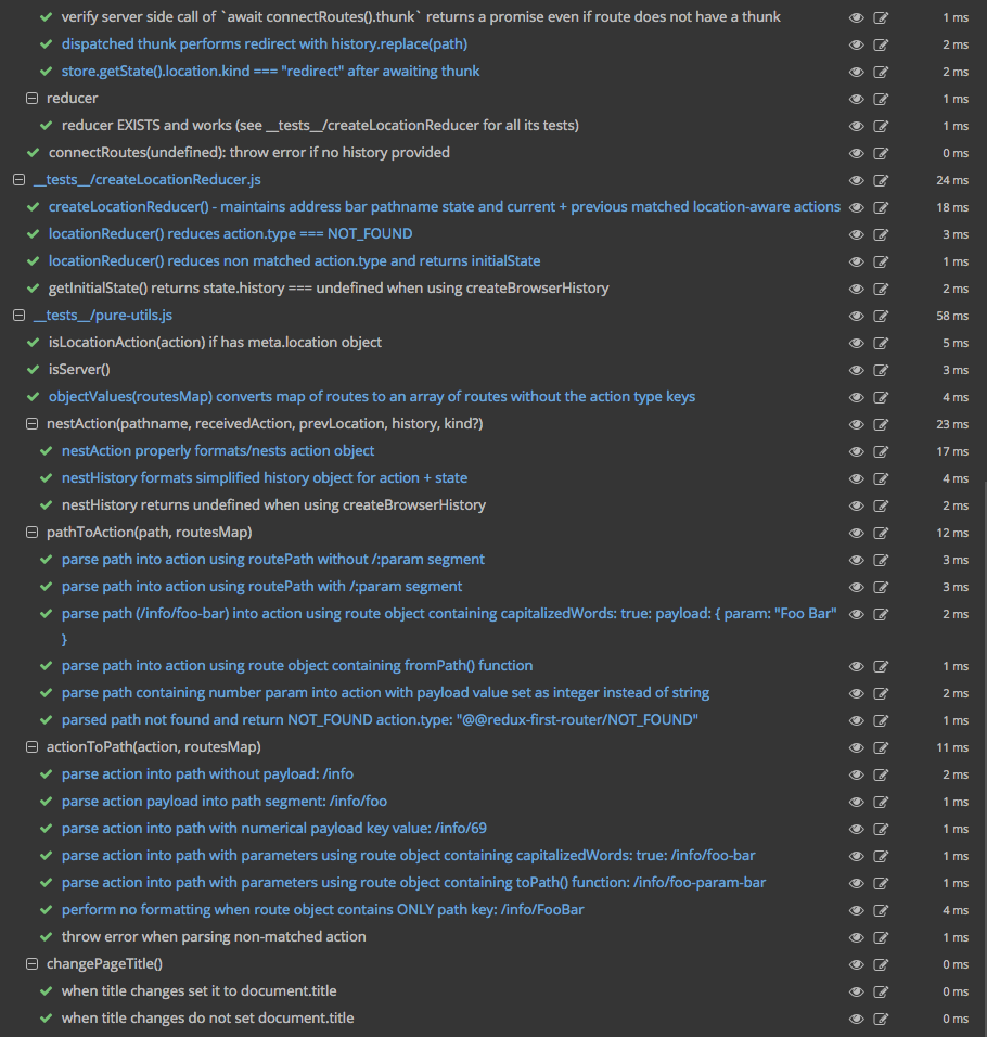 redux-first-router wallaby tests screenshot