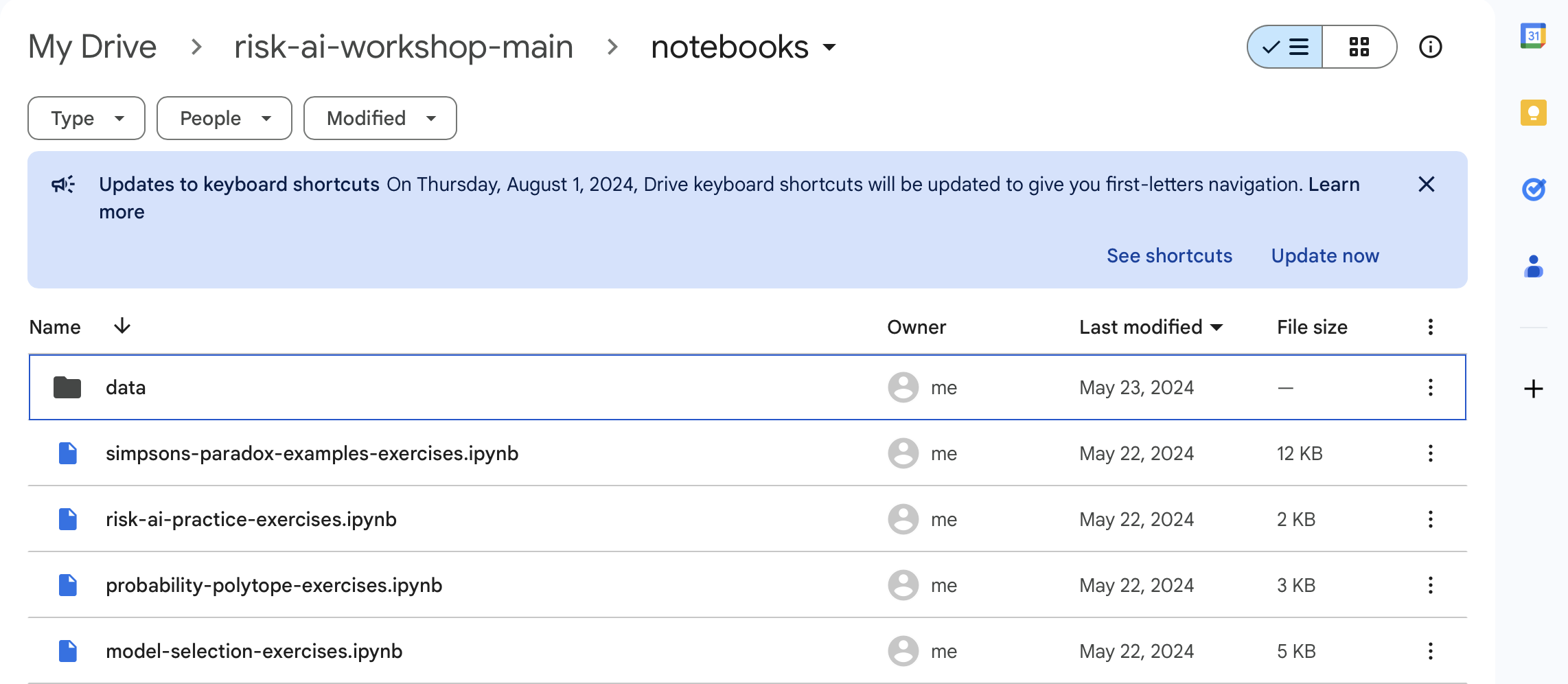 openining a notebook from google drive