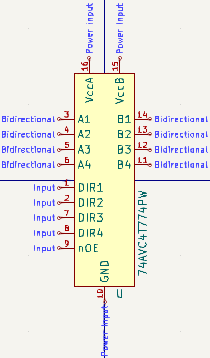 74AVC4T774PW KiCad Symbol