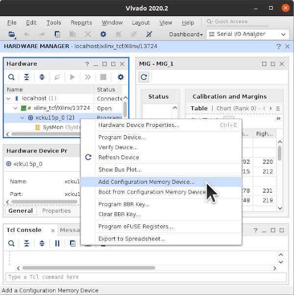 Add Configuration Memory Device