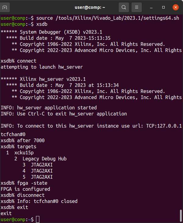 xsdb updates JTAG Adapter Firmware