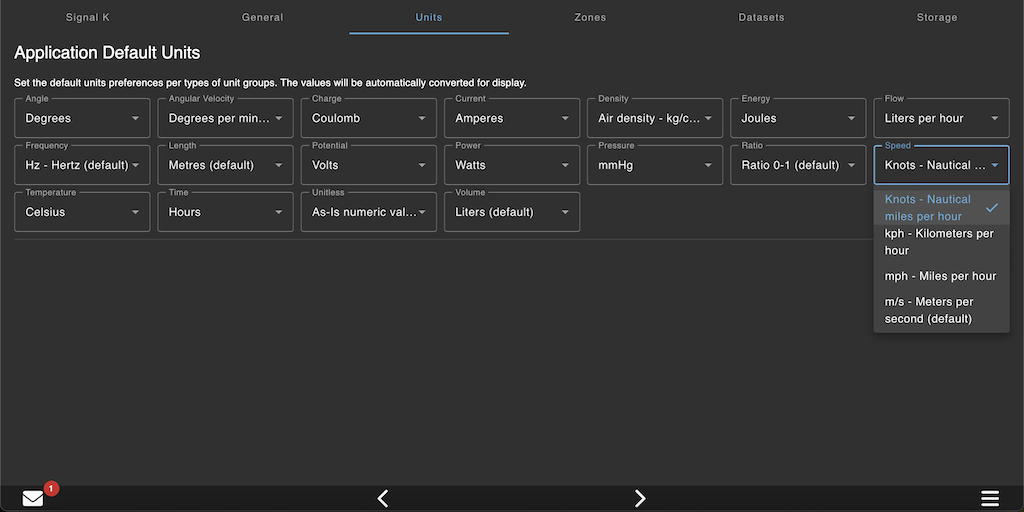 Units Configuration Image