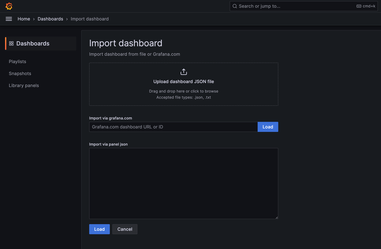 Import the MyScale Trace Dashboard