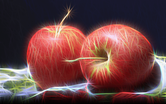 Apple with rodilius effect