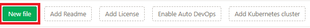Gitlab - New File