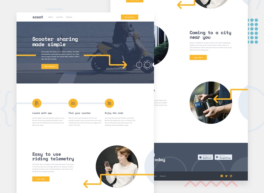 scoot website design