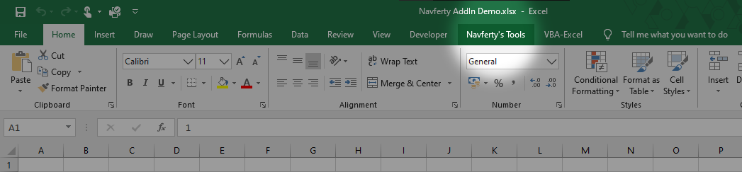 Navferty's Tools Ribbon Tab in MS Excel