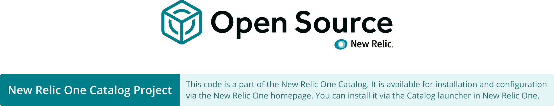 New Relic One Catalog Project header