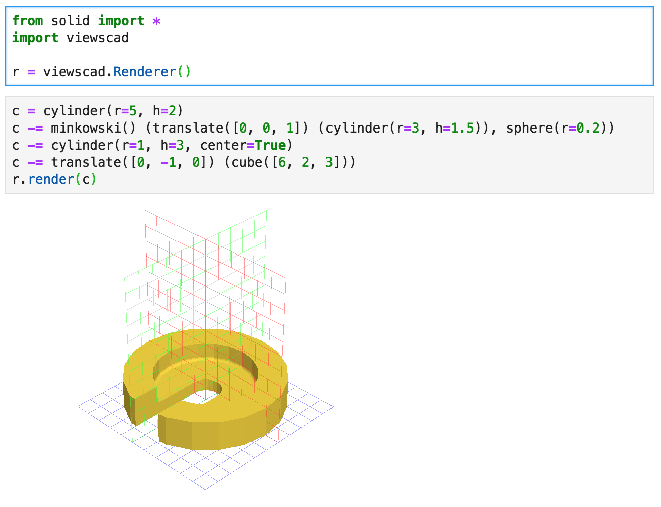 solidpython example