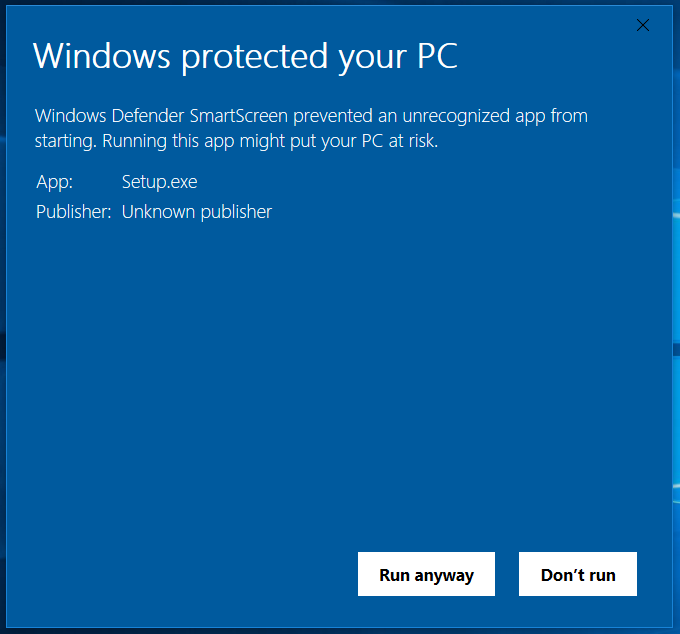 Windows Defender Smartscreen