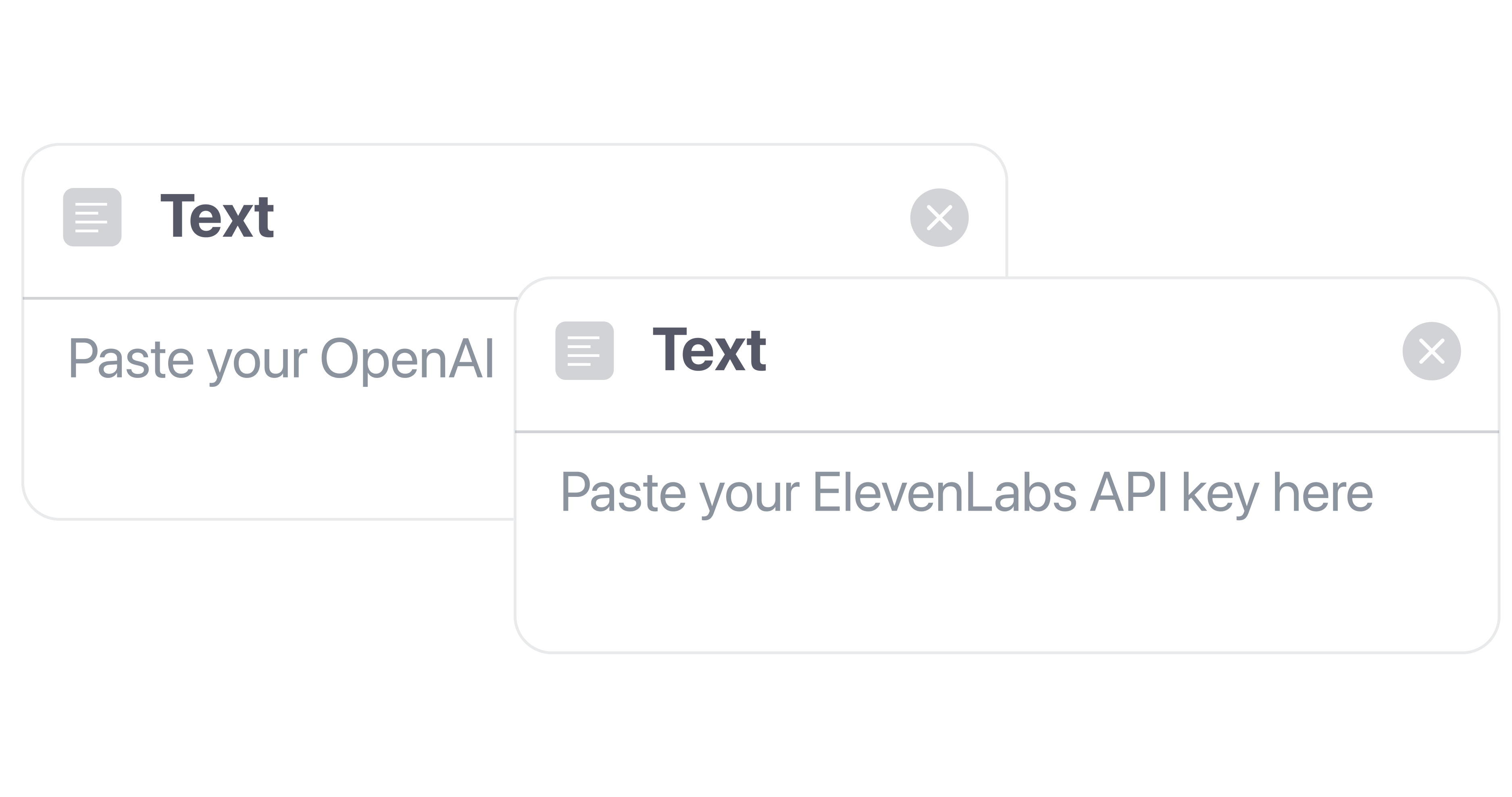 Paste your API keys