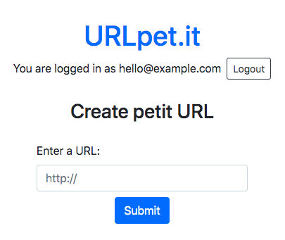 "Create a new URL page"