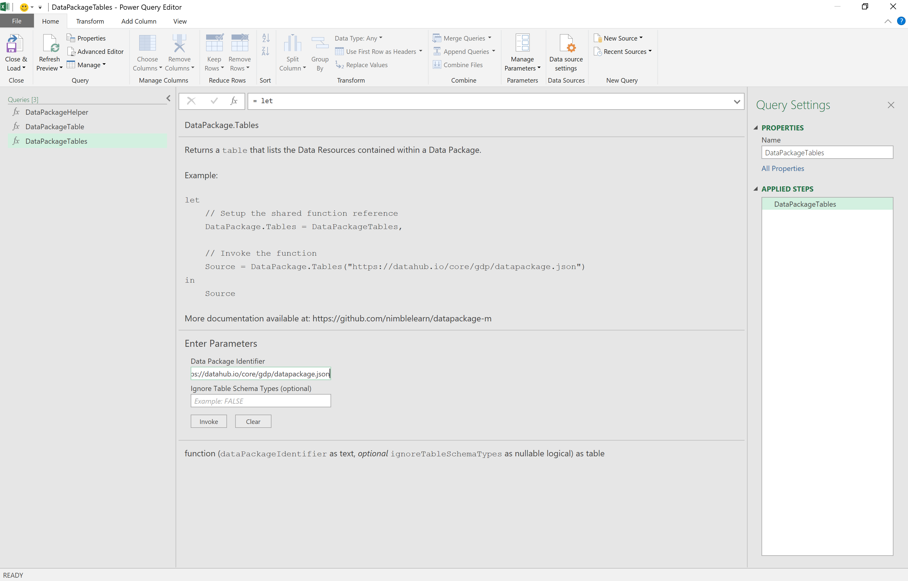 Microsoft Excel UI: Invoke Function