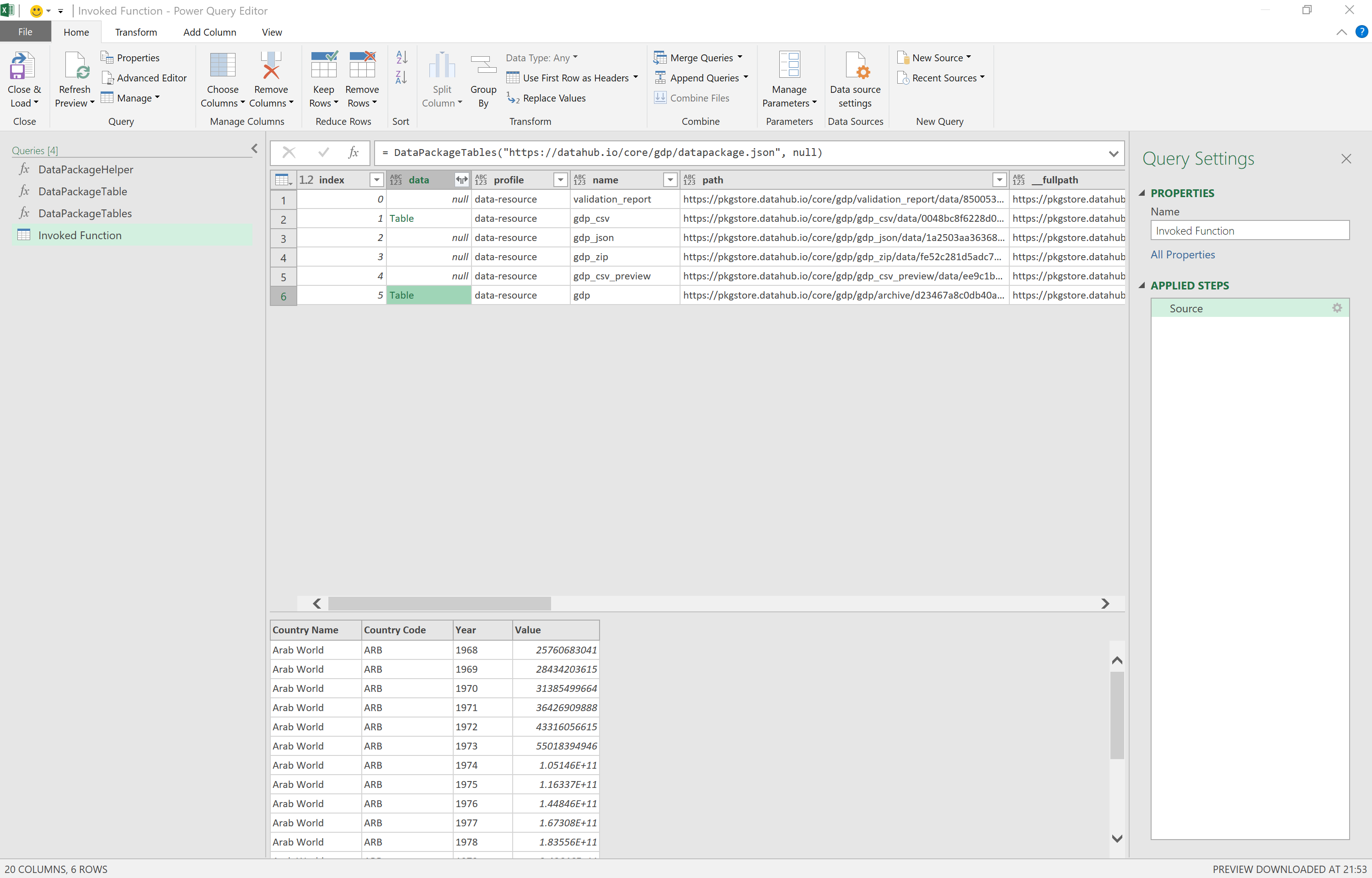 Microsoft Excel UI: Resource Navigation