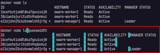 docker node ls