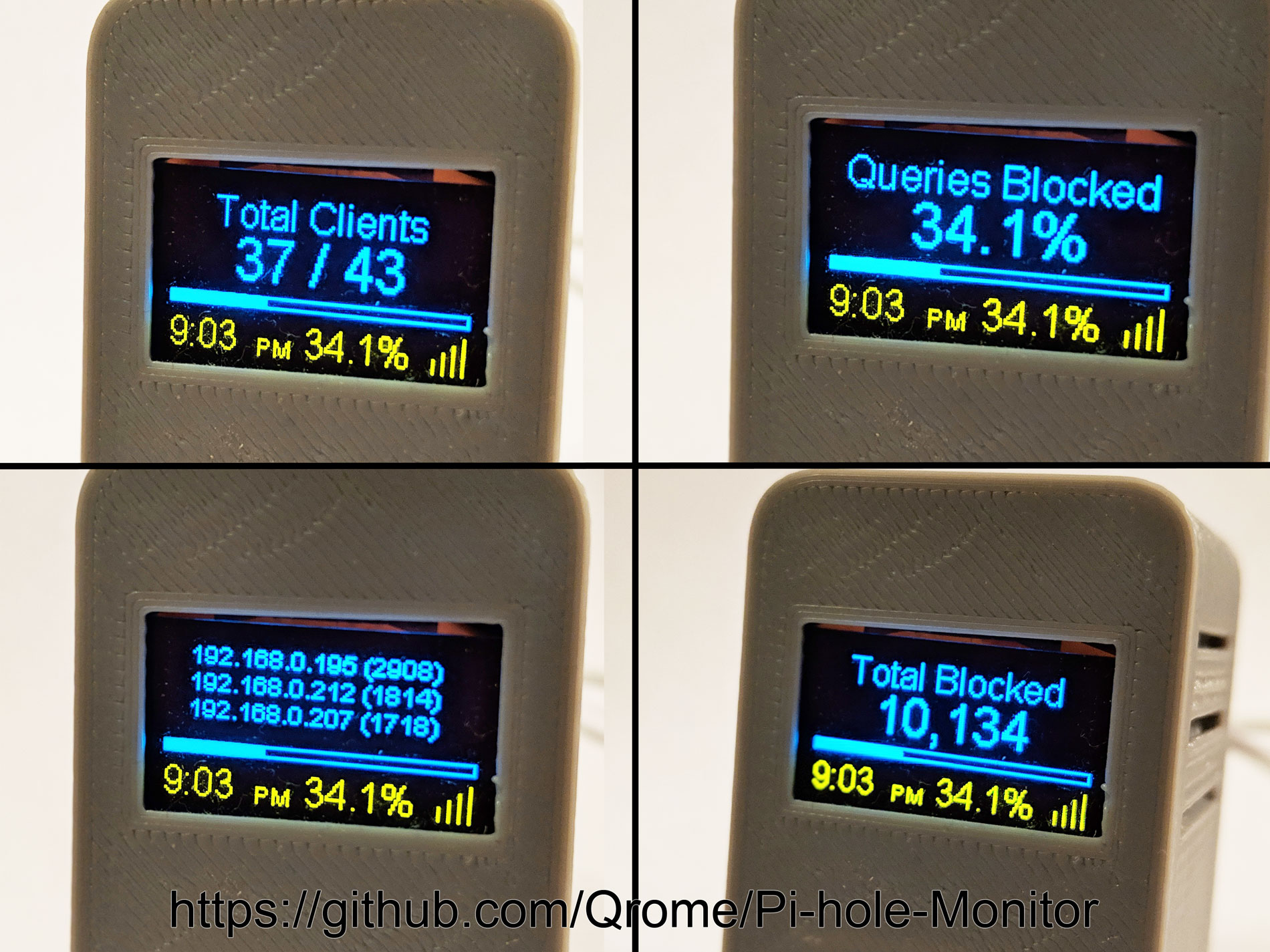 Pi=hole Monitor Screens