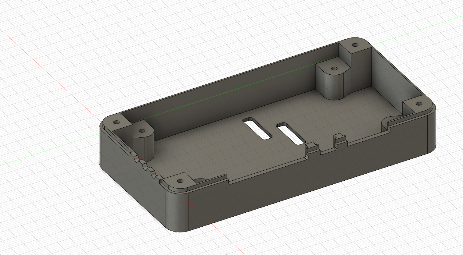 Unterer Teil des Gehäuses im CAD