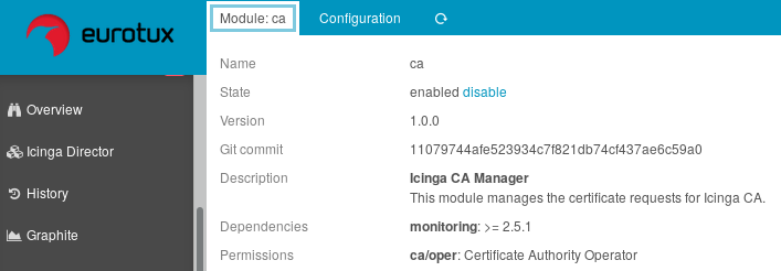 CA - Module Info