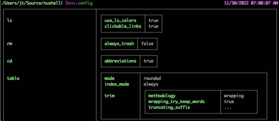 Expanded data view