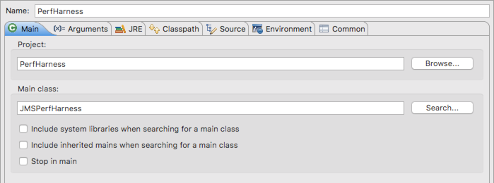 Run Configuration Class