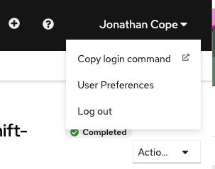 Copy login command