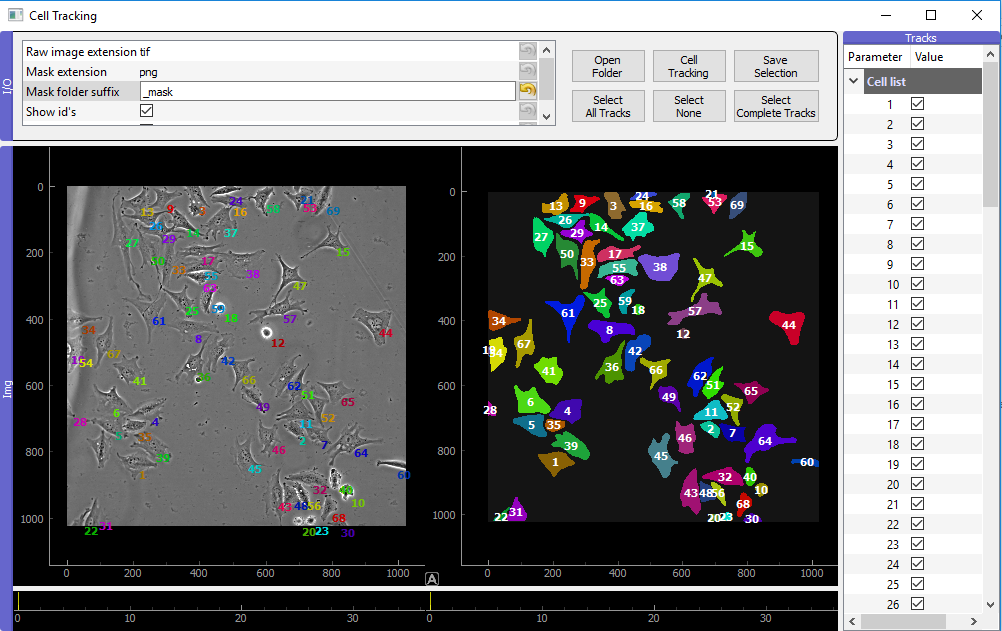 Usiigaci tracker GUI