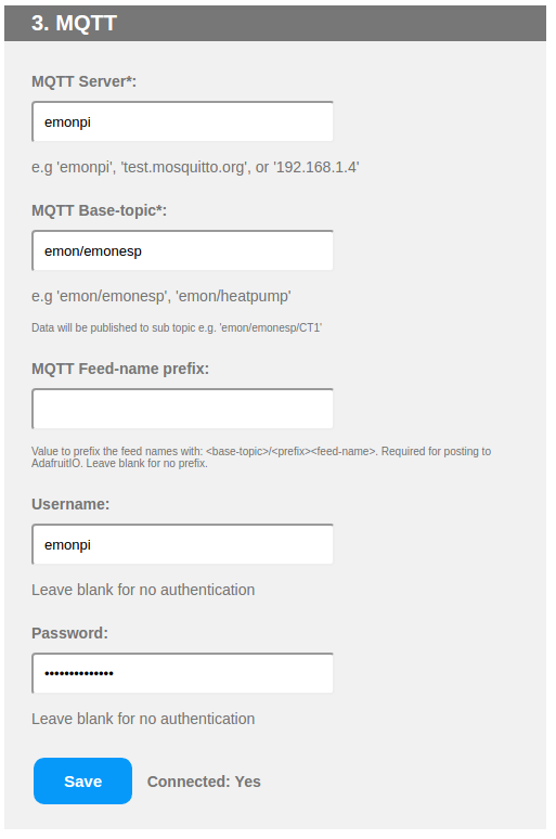 mqtt setup